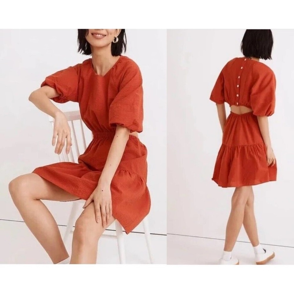 Madewell Orange Dress size XXS. NWT.
